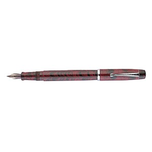 Kanwrite Legacy Swirl Red Black  Ebonite CT Fountain Pen