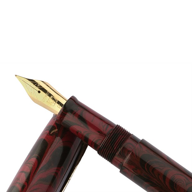 Pióro wieczne Kanwrite Legacy Swirl, czerwono-czarne, z ebonitu, model GT