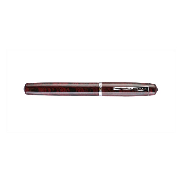 Pióro wieczne Kanwrite Legacy Swirl, czerwono-czarne, z ebonitu, model GT