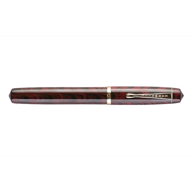 Pióro wieczne Kanwrite Legacy Swirl, czerwono-czarne, z ebonitu, model GT