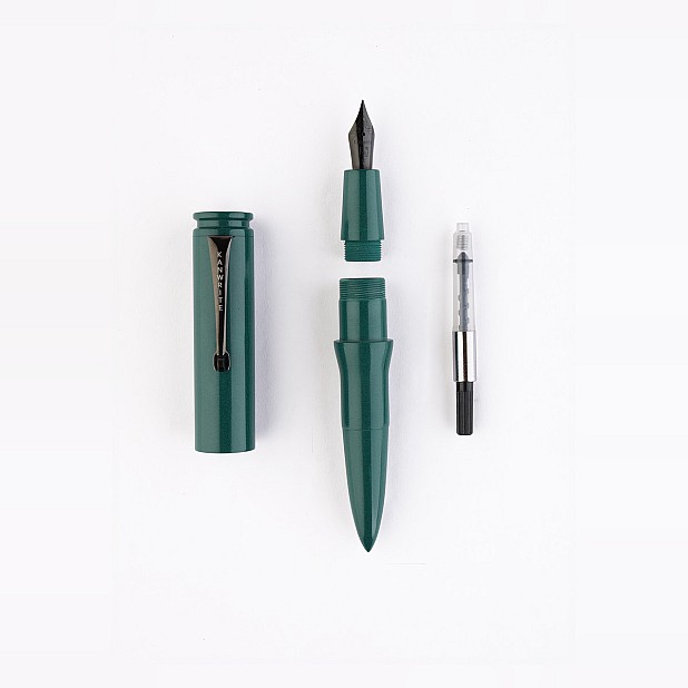 Kanwrite Magnum Bullet Emerald Green Ebonite BT Fountain Pen