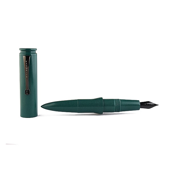 Kanwrite Magnum Bullet Emerald Green Ebonite BT Fountain Pen