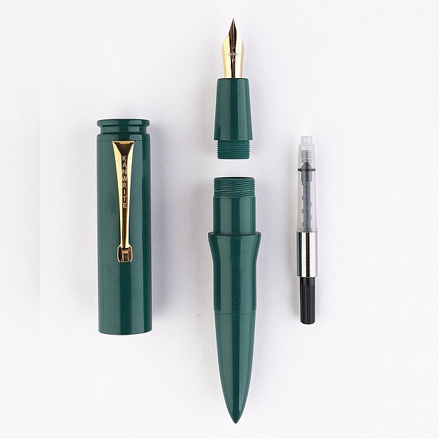 Kanwrite Magnum Bullet smaragdgrön ebonit GT reservoarpenna