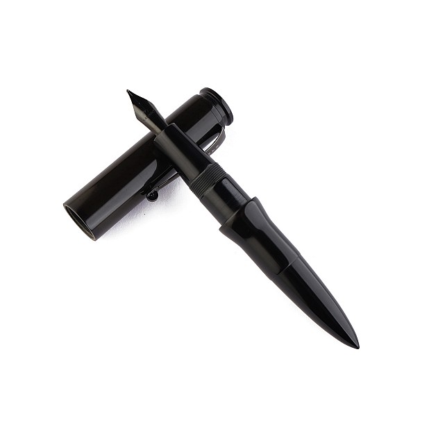 Kanwrite Magnum Bullet Onyx Black Ebonite BT Fountain Pen