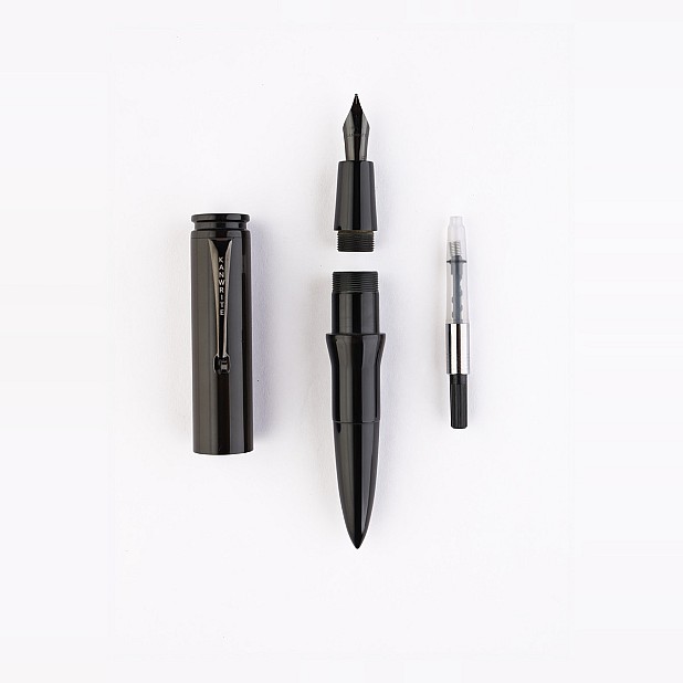 Kanwrite Magnum Bullet Onyx Black Ebonite BT Fountain Pen
