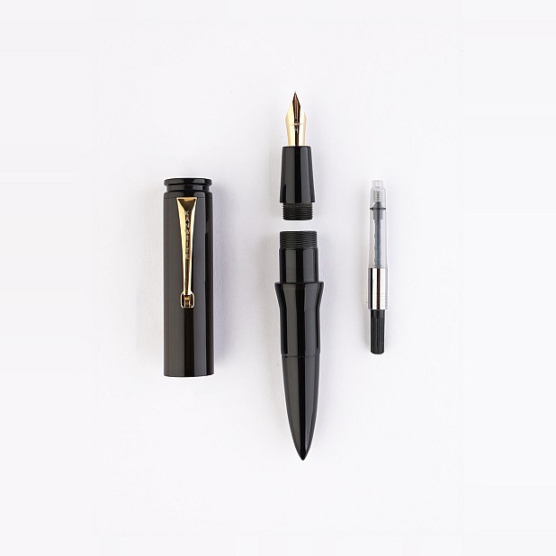 Kanwrite Magnum Bullet Onyx Black Ebonite GT Fountain Pen