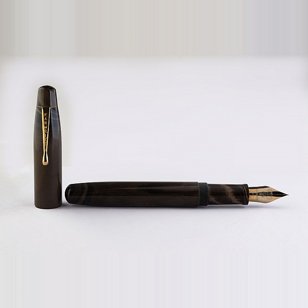 Kanwrite Mammoth Graphite Gold Ebonite GT Fountain Pen