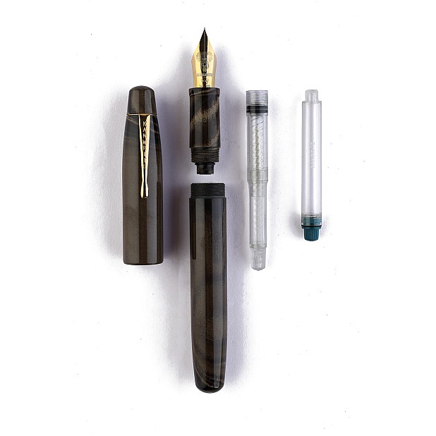 Kanwrite Mammoth Graphite Gold Ebonite GT Fountain Pen