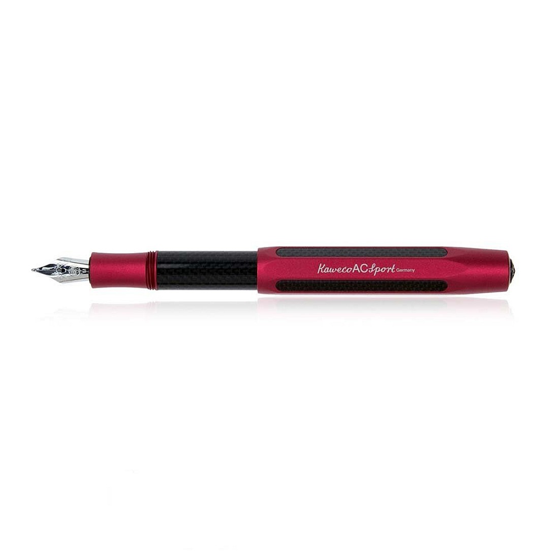 New in Box 10000357 Fine Point Kaweco AC Sport Fountain Pen Carbon Red 