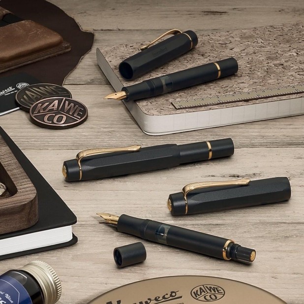 Kaweco AL Sport Black Piston Caneta de Tinta Permanente