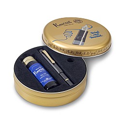 Kaweco AL Sport Black Piston Fountain pen  + Ink Bottle Set