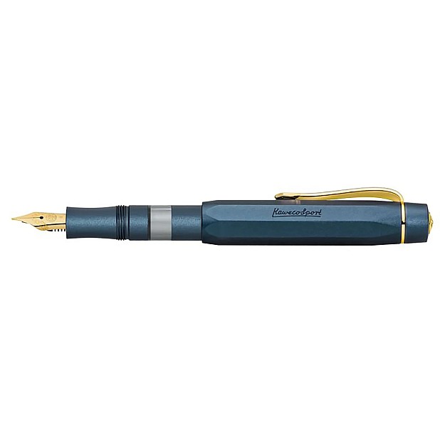 Kaweco AL Sport Navy Blue Piston Fountain pen  + Ink Bottle Set