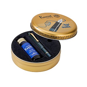 Kaweco AL Sport Navy Blue Piston Wieczne Pióro + Ink Bottle Set