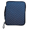 Kyoku Haku Seigaiha Dark Blue Cotton Zippered Pen Pouch (Tenfold)