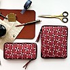 Kyoku Haku Archeology Red Zippered Pen Pouch (Fivefold)