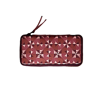 Kyoku Haku Archeology Red Zippered Pen Pouch (Triple)