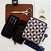 Kyoku Haku Archeology White Zippered Pen Pouch (Fivefold)