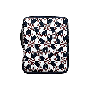 Kyoku Haku Archeology White Zippered Pen Pouch (Fivefold)