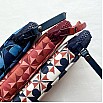 Kyoku Haku Archeology Red Zippered Pen Pouch (Fivefold)