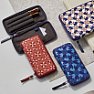 Kyoku Haku Archeology Blue Zippered Pen Pouch (Triple)