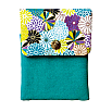 Kyoku Haku Dahlia Green Cotton Flap Pen Pouch (Fourfold)