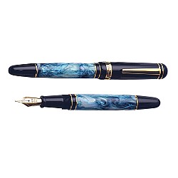 Laban 325 x Brooks Teal Abalone Black GT Fountain pen