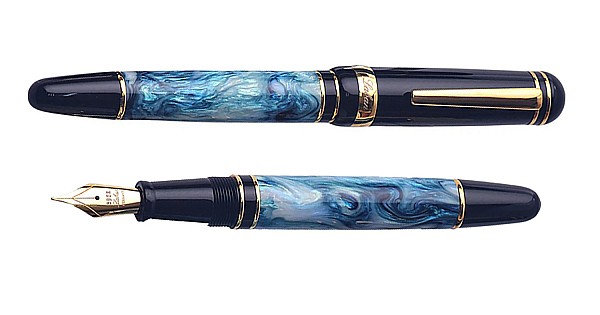 Laban 325 x Brooks Teal Abalone Black GT Fountain pen - Vulpen