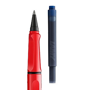 Lamy Safari Red Ink Cartridge Rollerball