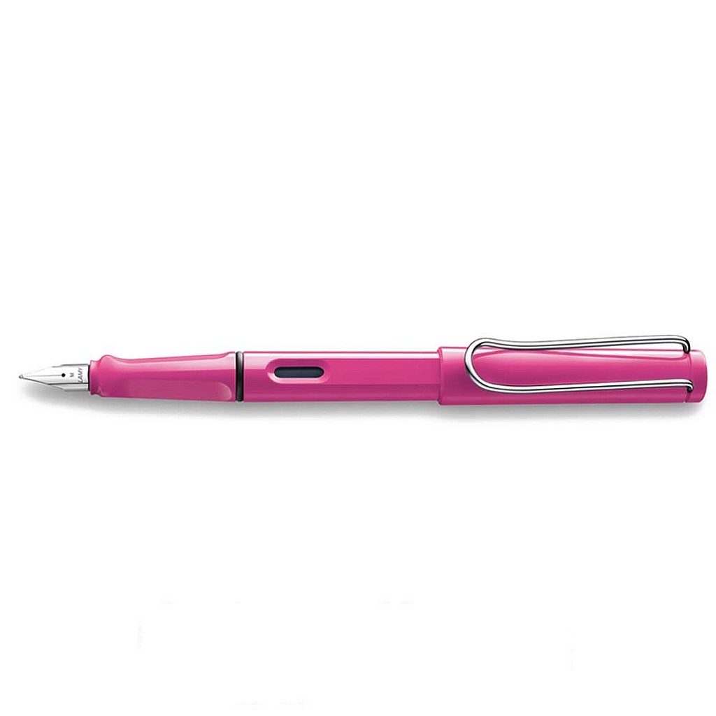 Lamy Safari Pink Fountain Pen Medium Nib 