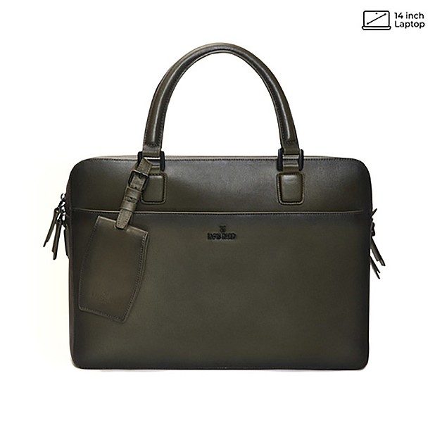 Lapis Bard Chester Leather Olive Walizka