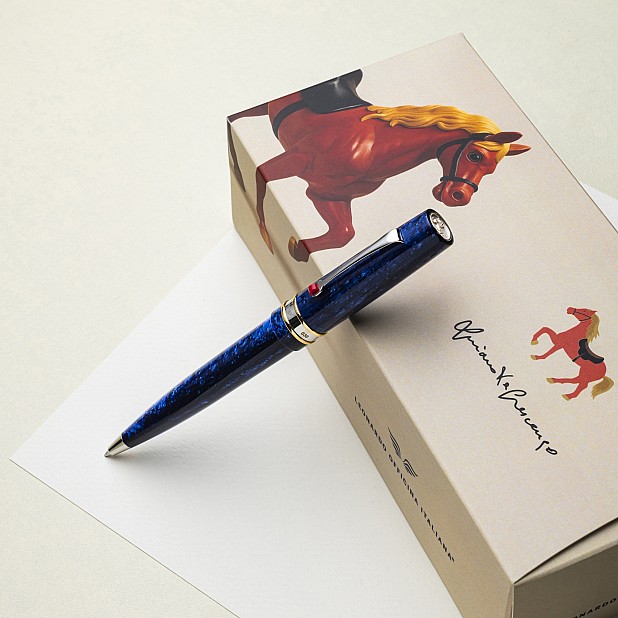 Leonardo Cavalluccio Rosso Panta Rei Blue Night ST Ballpoint