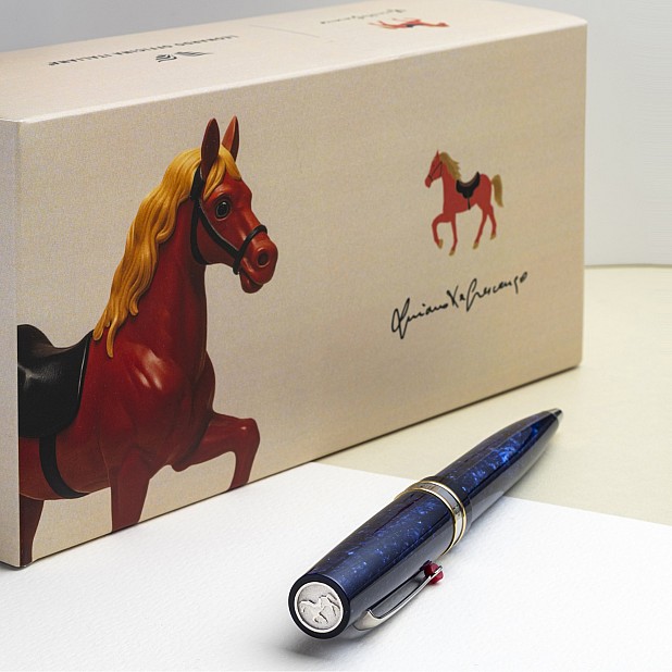 Leonardo Cavalluccio Rosso Panta Rei Blue Night ST Ballpoint