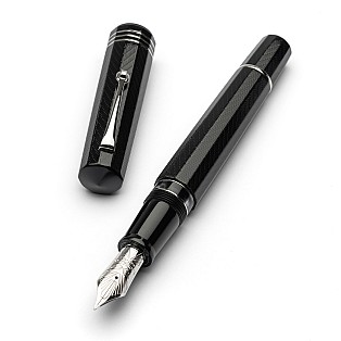 Leonardo Dodici Guillochè Black GT Plumo Estilográfica - #8 M Leonardo Dodici Guillochè Black GT Plumo Estilográfica - #8 M