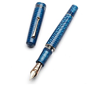 Leonardo Momento Zero Grande 2.0 Juma Dragon Skin Blue RGT Fountain pen