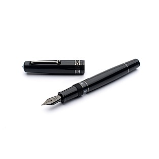 Leonardo Momento Magico Glossy Black Anima Nera RT Plumo Estilográfica