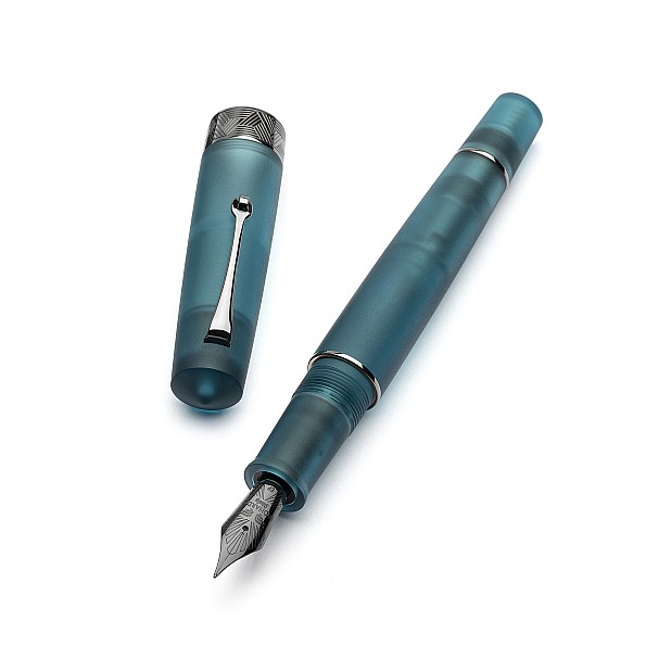 Leonardo Momento Zero Grande Pura Frosted Petrol ST Fountain pen