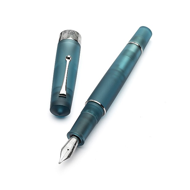 Leonardo Momento Zero Grande Pura Frosted Petrol ST Fountain pen