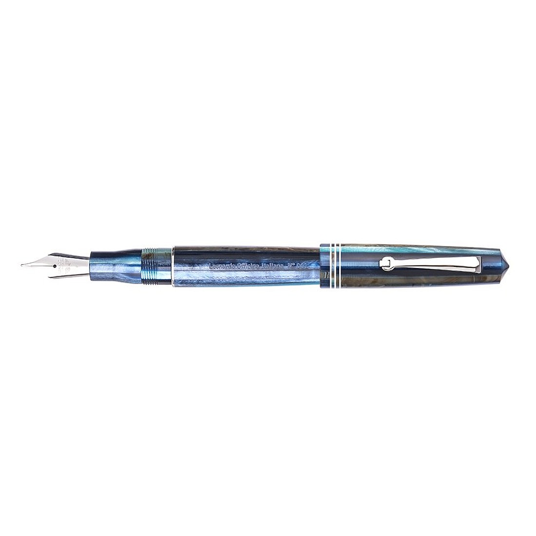 Wality swirled transparent Barrel Eyedropper Fountain Pen Blue Buy 1 Get 1 Free 