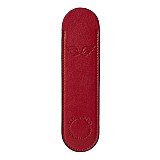Leonardo Italian Leather Pen Sleeve Red Pen Pouch (Single)