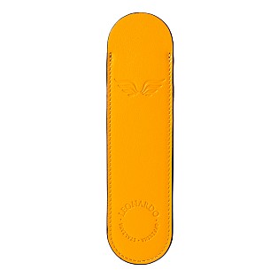 Leonardo Italiaans Lederen Pen Sleeve Geel Penetui (1-delig)