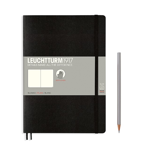 Leuchtturm1917 Softcover Notebook Composition B5 Black