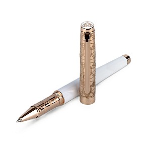 Maybach The Peak II Sterling Silver White Lacquer & Rose Gold Rollerball
