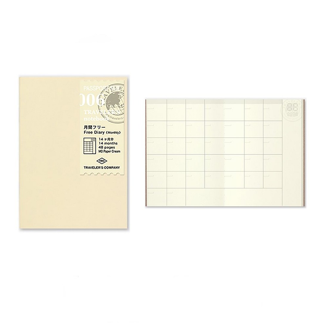 Traveler's Company Refill Passport 006 Free Diary Month Notebook