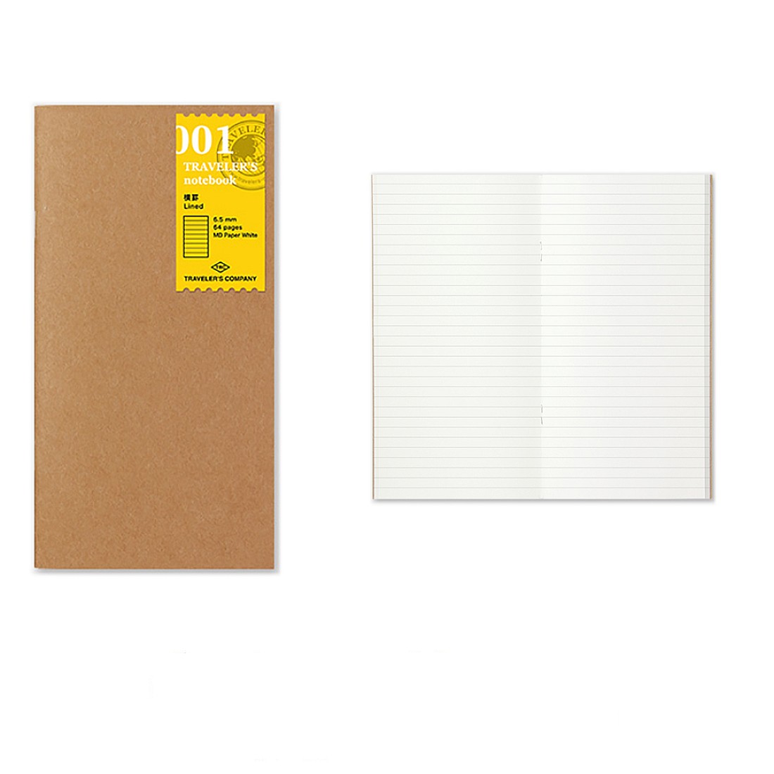 Traveler's Company Refill Regular 001 Lined Notebook