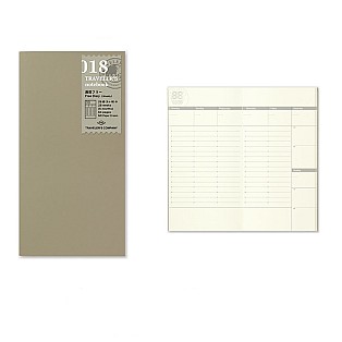 Traveler's Company Refill Regular 018 Free Diary Weekly Notebook