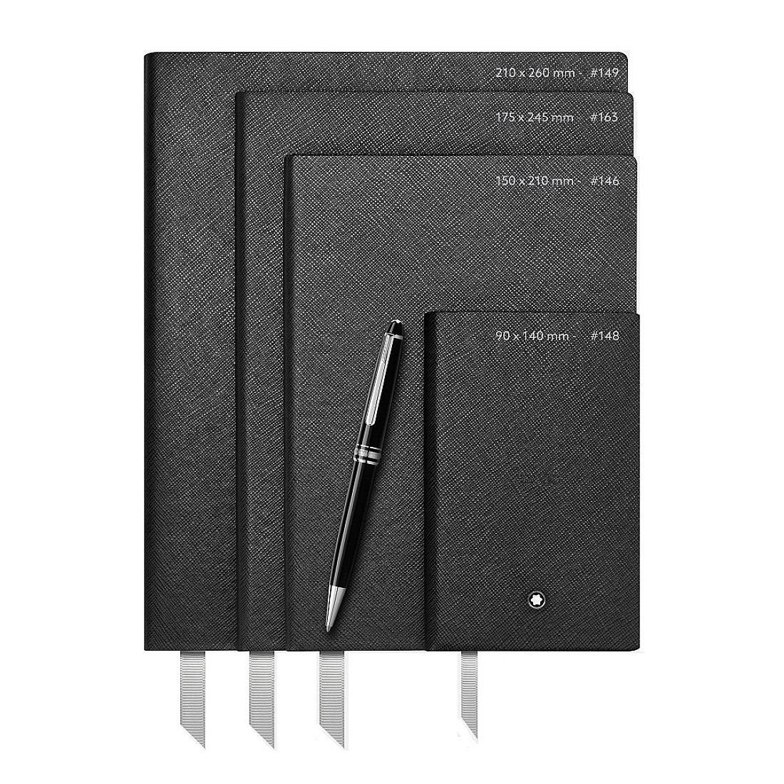 Montblanc Fine Stationery #149 Croco Print Shiny Black Large Sketch/Notebook