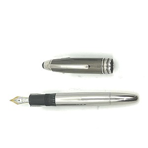 Montblanc Meisterstück Solitaire Doué Hematite Stainless Steel Le Grand Fountain pen 23246