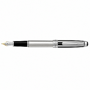 Montblanc Meisterstück Solitaire Silver Fibre Guilloche Classique Fountain pen