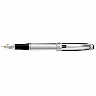 Montblanc Meisterstück Solitaire Silver Fibre Guilloche Classique Fountain pen