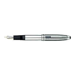 Montblanc Meisterstück Solitaire Silver Fibre Guilloche Le Grand Fountain pen
